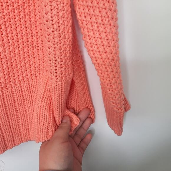 Lucky Brand light orange knitted V-neck sweater size Large NWT - Picture 5 of 10